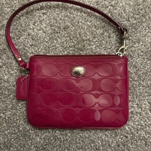 Maroon/Burgundy small coach wallet